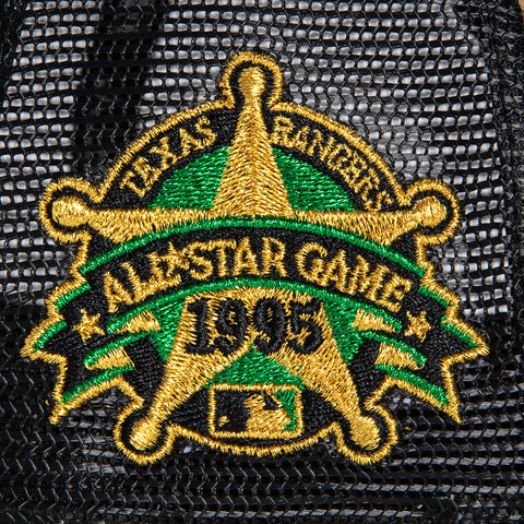 New Era 9Forty A-Frame Texas Rangers 1995 All Star Game Patch Snapback Rail Word Hat - RealTree, Black