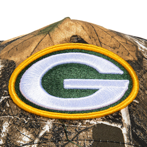New Era 9Forty A-Frame Green Bay Packers 1997 Super Bowl Patch Snapback Rail Hat - RealTree, Black