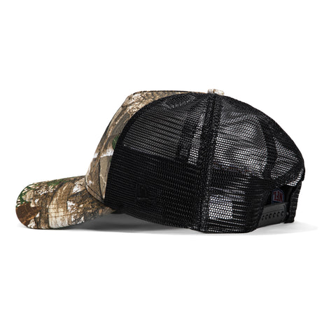 New Era 9Forty A-Frame San Francisco 49ers 70th Anniversary Patch Snapback Rail Hat - RealTree, Black