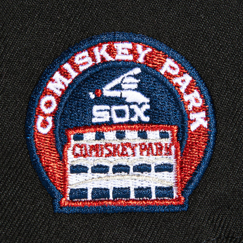 New Era 59Fifty Black Dome Chicago White Sox Comiskey Park Patch Hat - Black