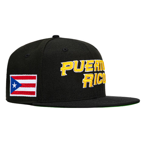 New Era 59Fifty Puerto Rico World Baseball Classic Word Hat - Black, Gold