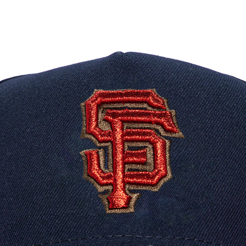New Era 9Forty A-Frame San Francisco Giants Tell It Goodbye Patch Snapback Hat - Navy, Brown