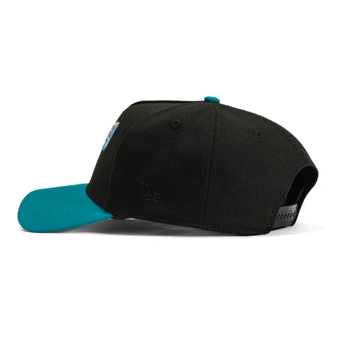 New Era 9Forty A-Frame Arizona Diamondbacks Inaugural Patch Word Snapback Hat - Black, Teal