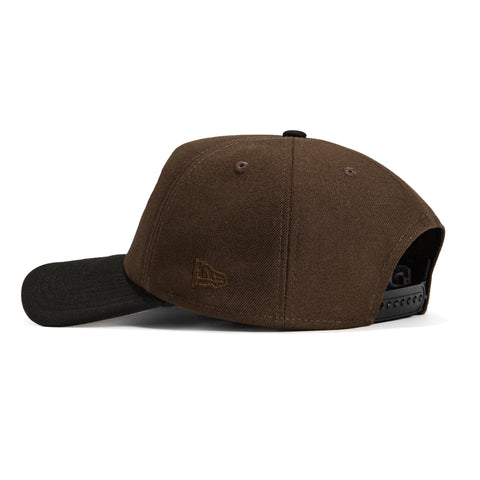 New Era 9Forty A-Frame Foam Los Angeles Dodgers 100th Anniversary Patch Word Snapback Hat - Brown, Black