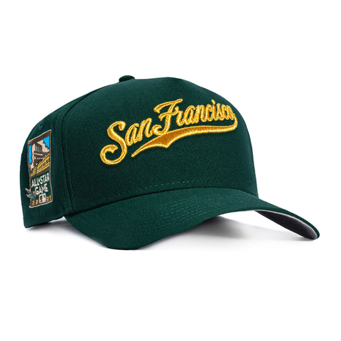 New Era 9Forty A-Frame San Francisco Giants 2007 All Star Game Patch Script Snapback Hat - Green, Metallic Gold New Era