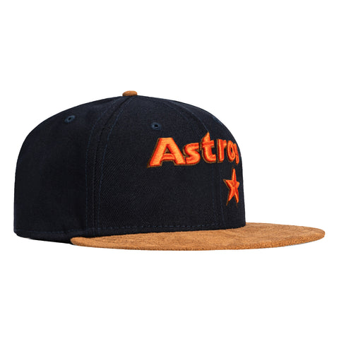 New Era 59Fifty Suede Visor Houston Astros Hat - Navy, Brown