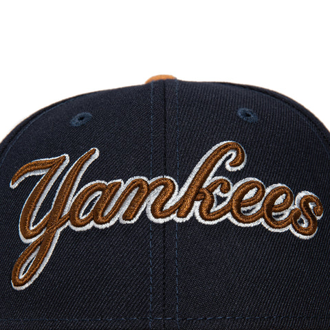 New Era 59Fifty Suede Visor New York Yankees Hat - Navy, Brown