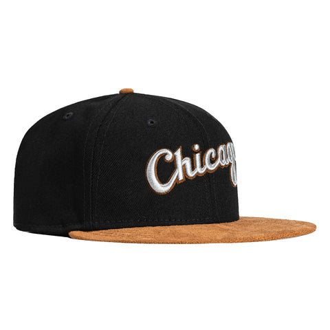 New Era 59Fifty Suede Visor Chicago White Sox Hat - Black, Brown