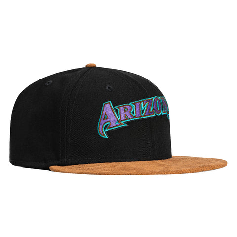 New Era 59Fifty Suede Visor Arizona Diamondbacks Hat - Black, Brown