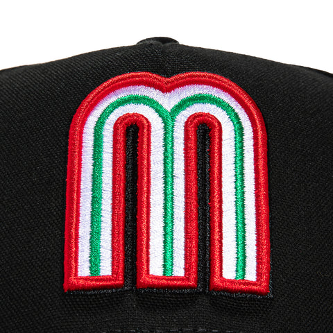New Era 9Forty A-Frame Mexico World Baseball Classic Snapback Hat - Black