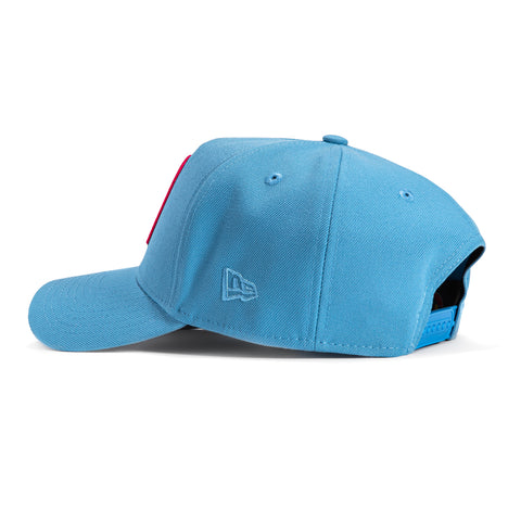 New Era 9Forty A-Frame Mexico World Baseball Classic Snapback Hat - Light Blue, Magenta