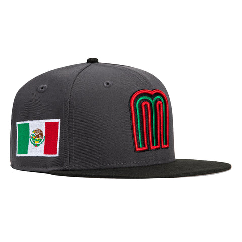 New Era 59Fifty Mexico World Baseball Classic Hat - Graphite, Black, Green, Red
