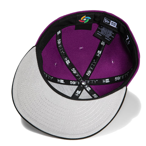 New Era 59Fifty Mexico World Baseball Classic Hat - Purple, Black, Metallic Gold