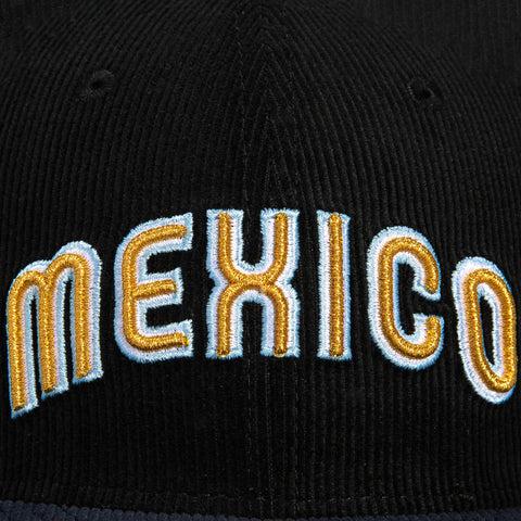 New Era 59Fifty Corduroy Mexico World Baseball Classic Word Hat - Black, Navy