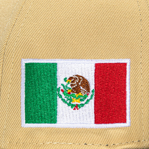 New Era 59Fifty Mexico World Baseball Classic Hat - Tan, Brown, Metallic Gold
