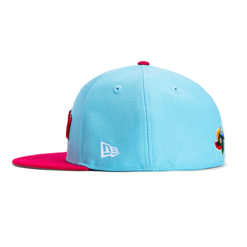 New Era 59Fifty Mexico World Baseball Classic Jersey Hat - Light Blue, Magenta