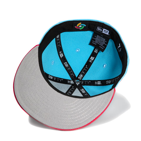 New Era 59Fifty Mexico World Baseball Classic Jersey Hat - Light Blue, Magenta
