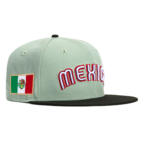 New Era 59Fifty Mexico World Baseball Classic Jersey Hat - Mint, Black