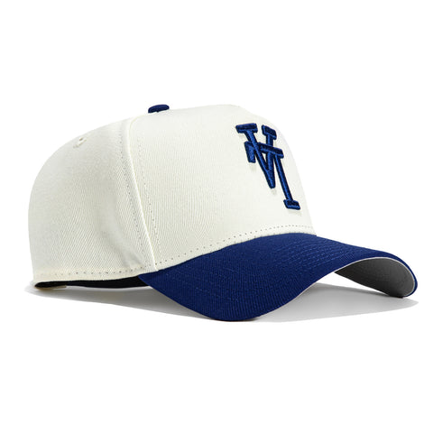 New Era 9Forty A-Frame Los Angeles Dodgers Upside Down Snapback Hat - White, Royal