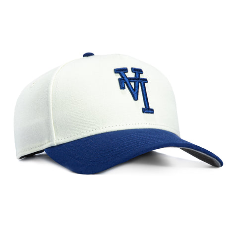 New Era 9Forty A-Frame Los Angeles Dodgers Upside Down Snapback Hat - White, Royal New Era