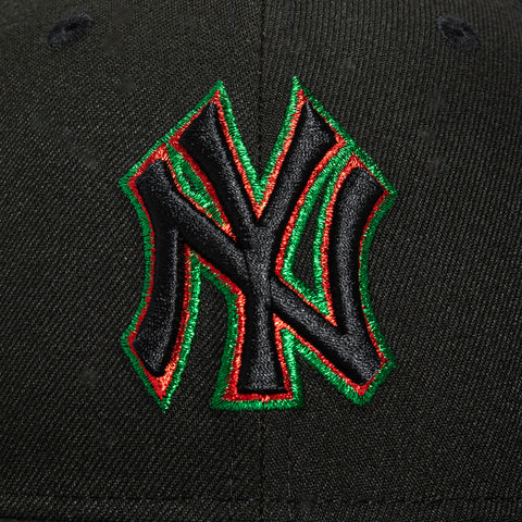 New Era 59Fifty New York Yankees 50th Anniversary Patch Hat - Black, Black, Red, Green