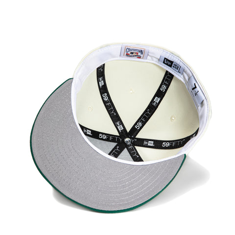 New Era 59Fifty Chicago Wrigley Field Patch Word Hat - White, Green, Metallic Gold