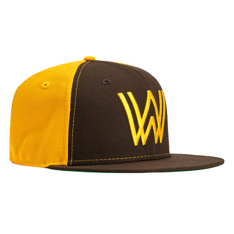 New Era 59Fifty Walla Walla Padres Rail Hat - Brown, Gold