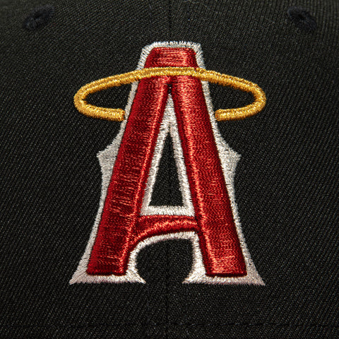 New Era 59Fifty Los Angeles Angels 60th Anniversary Patch Hat - Black, Cardinal