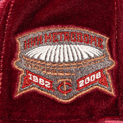 New Era 59Fifty Velvet Minnesota Twins Metrodome Patch Hat - Cardinal