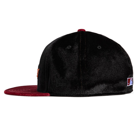 New Era 59Fifty Velvet Houston Astros 35 Years Patch Hat - Black, Cardinal