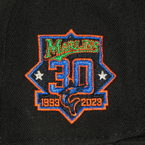 New Era 59Fifty Miami Marlins 30th Anniversary Patch Hat - Black, Royal, Orange