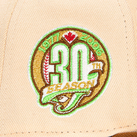 New Era 59Fifty Toronto Blue Jays 30th Anniversary Patch Hat- Peach, Khaki