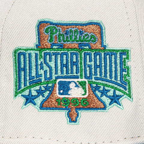 New Era 59Fifty Philadelphia Phillies 1995 All Star Game Patch Alternate Hat- Stone, Indigo, Metallic Copper