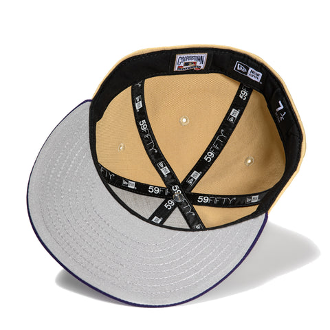 New Era 59Fifty Arizona Diamondbacks 25th Anniversary Patch Word Hat - Tan, Purple