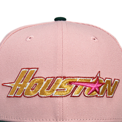 New Era 59Fifty Houston Astros 50th Anniversary Patch Word Hat - Pink, Green