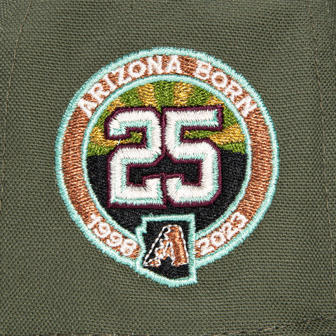 New Era 59Fifty Arizona Diamondbacks 25th Anniversary Patch Word Hat - Olive, Black
