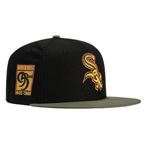 New Era 59Fifty Chicago White Sox 95th Anniversary Patch Hat - Black, Olive