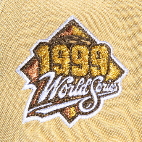 New Era 59Fifty New York Yankees 1999 World Series Patch Hat - Tan, Peach, Metallic Gold