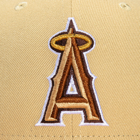 New Era 59Fifty Los Angeles Angels 2010 All Star Game Patch Hat - Tan, Peach, Metallic Gold
