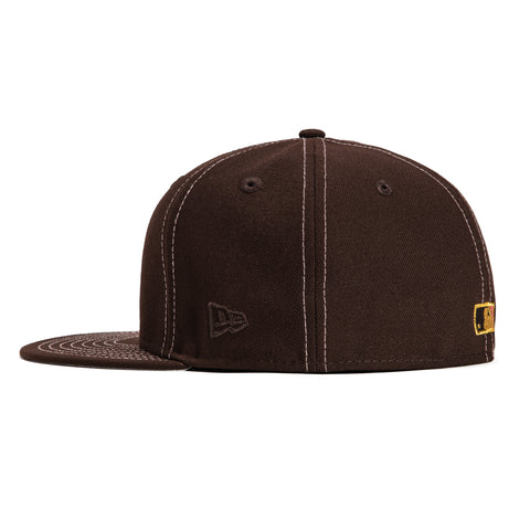 New Era 59Fifty Pink Contrast Stitch San Francisco Giants 25th Anniversary Patch Hat - Brown