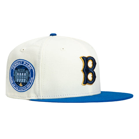 New Era 59Fifty Boston Red Sox Fenway Park Patch Hat - White, Royal