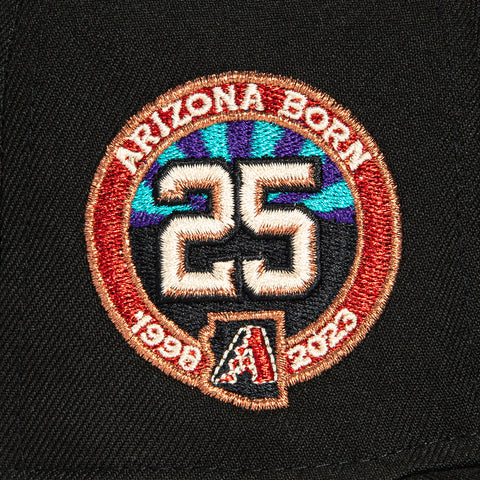 New Era 59Fifty Arizona Diamondbacks 25th Anniversary Patch DB Hat - Black, Sedona Red, Tan