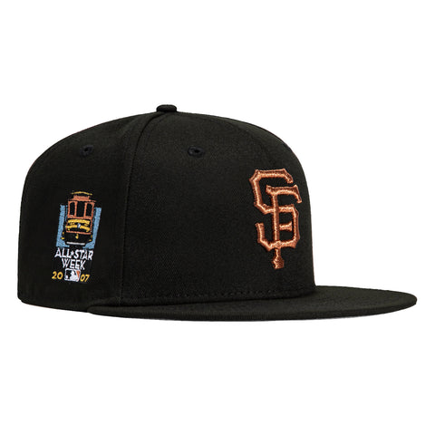 New Era 59Fifty San Francisco Giants 2007 All Star Game Patch Hat - Black, Metallic Copper