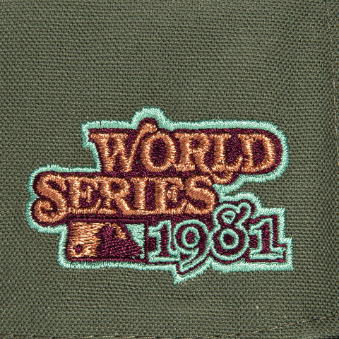 New Era 59Fifty Los Angeles Dodgers 1981 World Series Patch Hat - Olive, Black