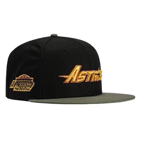 New Era 59Fifty Houston Astros Astrodome Patch Hat - Black, Olive