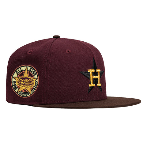 New Era 59Fifty Houston Astros 1968 All Star Game Patch Hat - Maroon, Brown