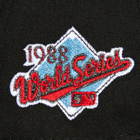 New Era 59Fifty Los Angeles Dodgers 1988 World Series Patch Upside Down Hat - Black, White