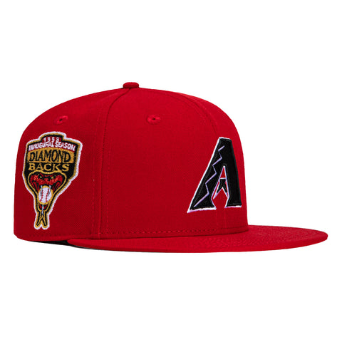 New Era 59Fifty Arizona Diamondbacks Inaugural Patch A Hat - Red, Black, White