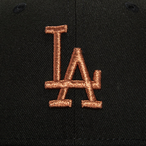 New Era 59Fifty Los Angeles Dodgers 50th Anniversary Stadium Patch Hat - Black, Metallic Copper