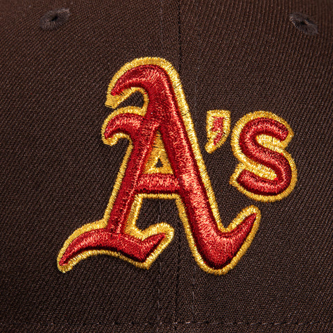 New Era 59Fifty Sweethearts Oakland Athletics 50th Anniversary Patch Hat - Brown, Black, Red, Pink